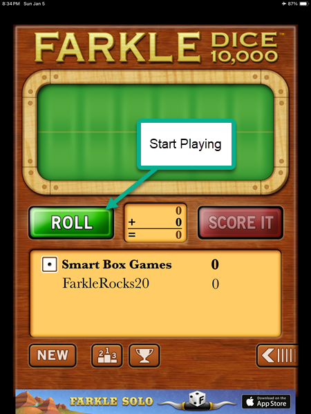 Farkle Network Start Playing